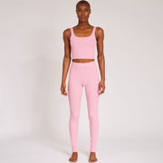 Lounge Ribbed Knit 2-Piece in Pink