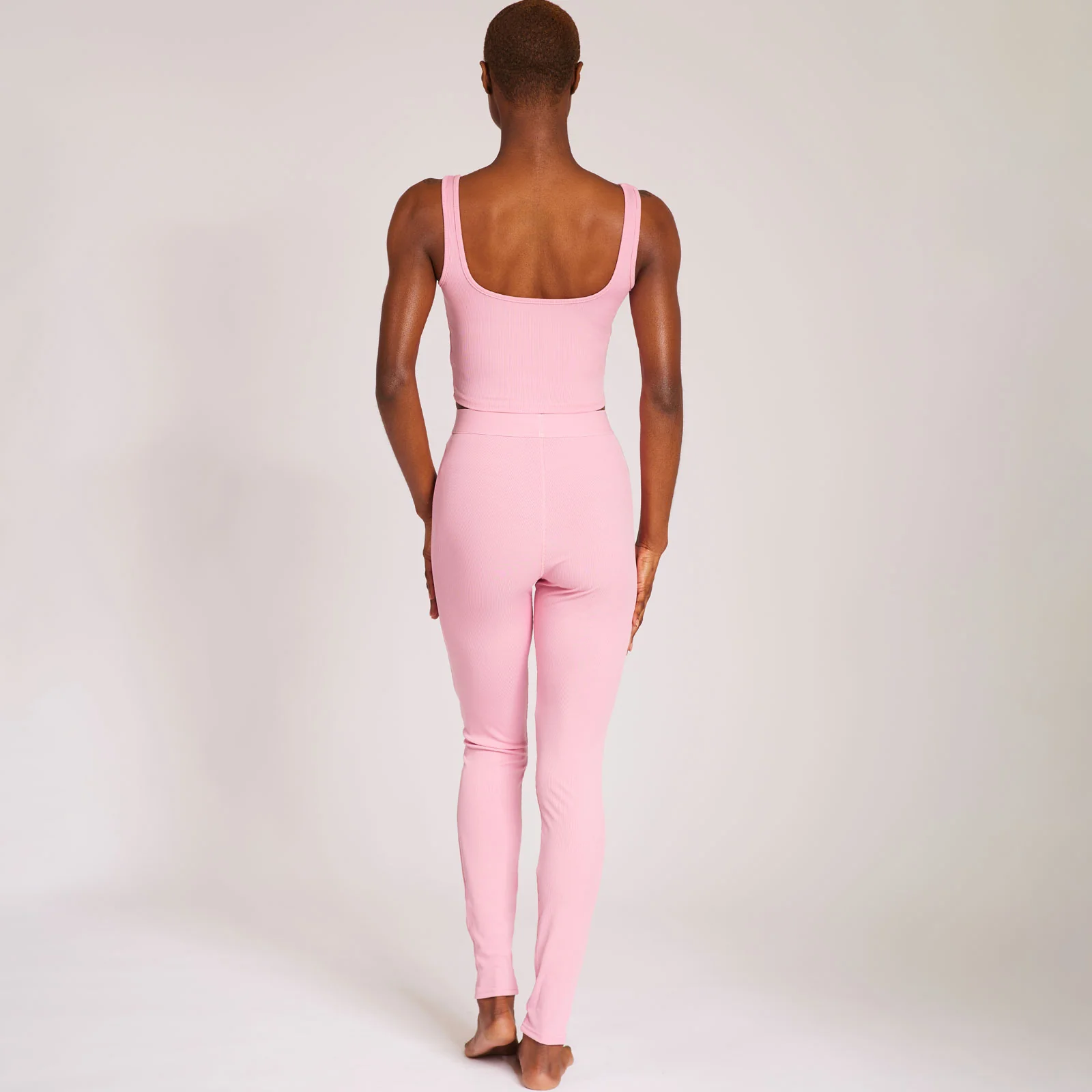 Lounge Ribbed Knit 2-Piece in Pink - Image 4